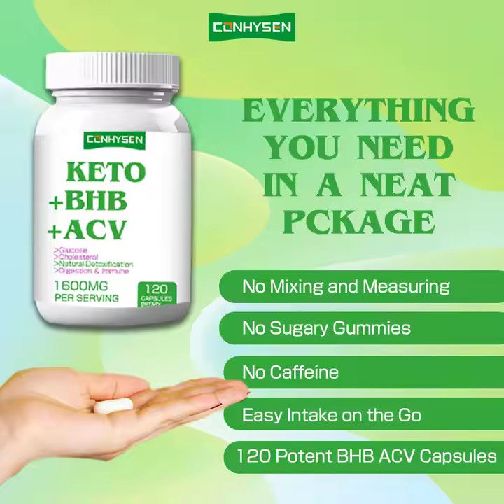 OEM ODM 케토 캡슐 체중 감량 풍부한 BHB ACV 지원 신체 관리 도매자