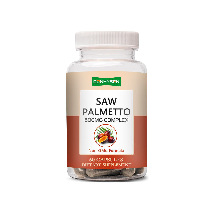 비GMO 쏘 팔메토 캡슐 500mg 복합, 호르몬 균형 및 모발 건강 지원