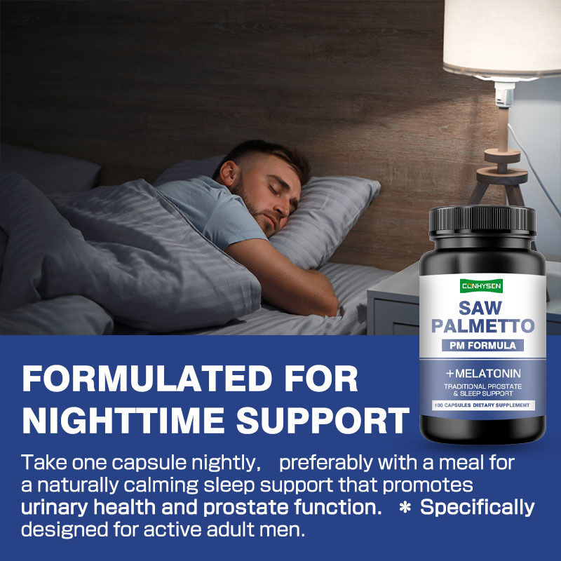 OEM/ODM Saw Palmetto Vegan Supplement 빈번한 소변을 줄이기 위한 Saw Palmetto 캡슐