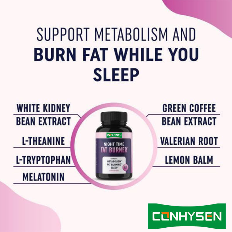 나이트 타임 지방 연소 슬리밍 화이트 키드니 빈 캡슐 식욕 억제 신진대사 지원 체중 감량 캡슐