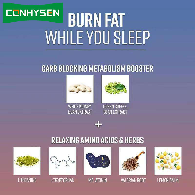 OEM 야간 지방 연소 탄수화물 차단기 신진대사 증진 식욕 억제 남성과 여성 야간 지방 연소 캡슐