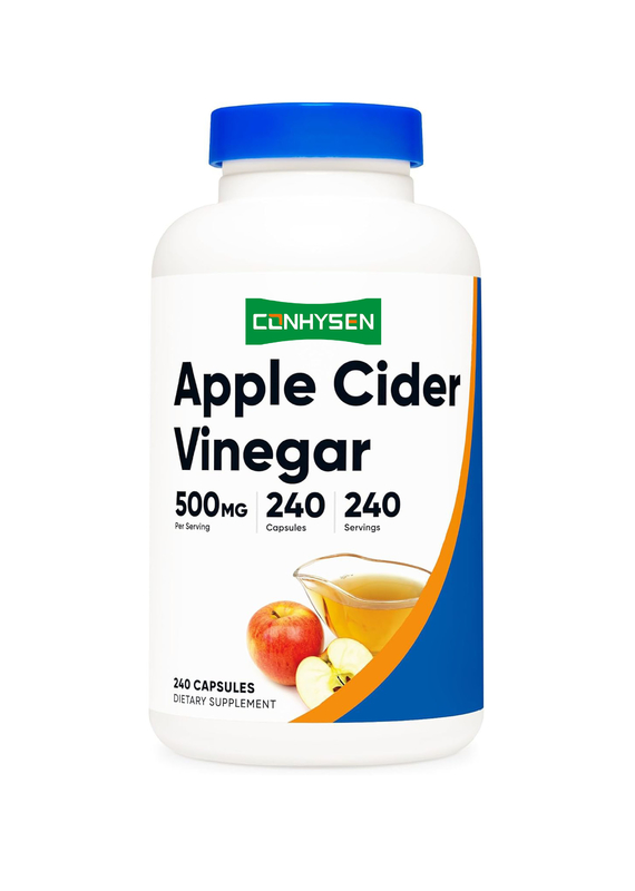 OEM 다이어트 보조제 사과 사이다 식초 캡슐 500mg 240 채식 캡슐 천연 채식 GMP 비GMO 글루텐 프리