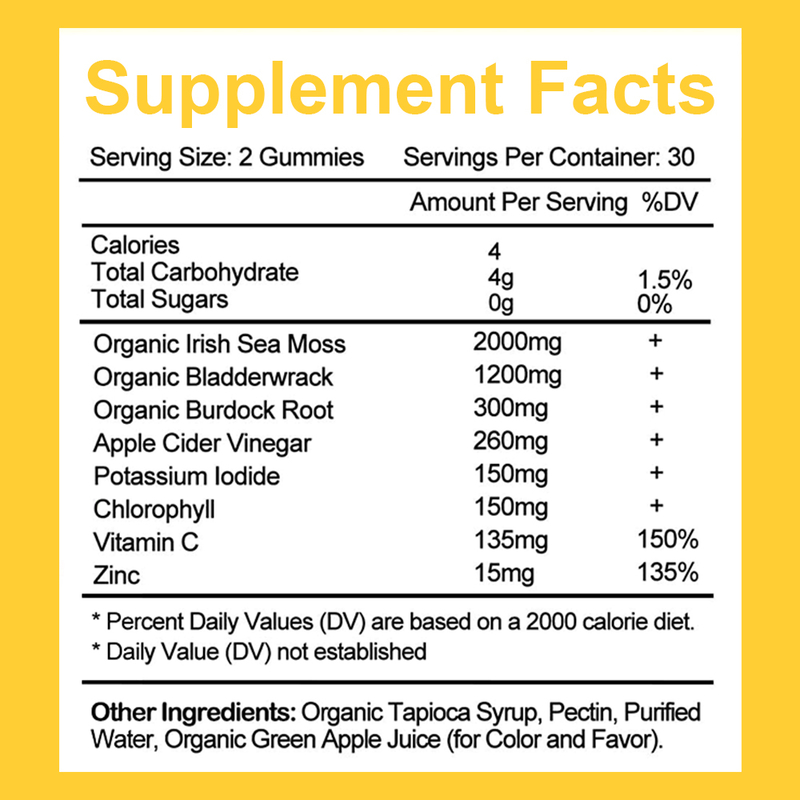 8-in-1 씨모스 젤리 면역 및 갑상선 지원 공장 맞춤