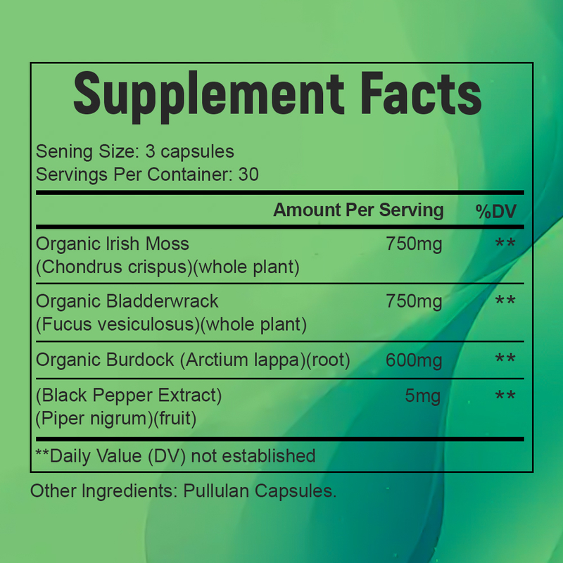 맞춤형 브랜드 자연 바다 모스 캡슐 에너지 생산을 촉진 제조업체