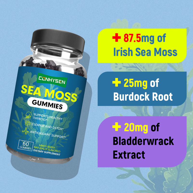 유기농 아일랜드 바다 모스 추출 Gummies 공장 공급 청소 및 해독