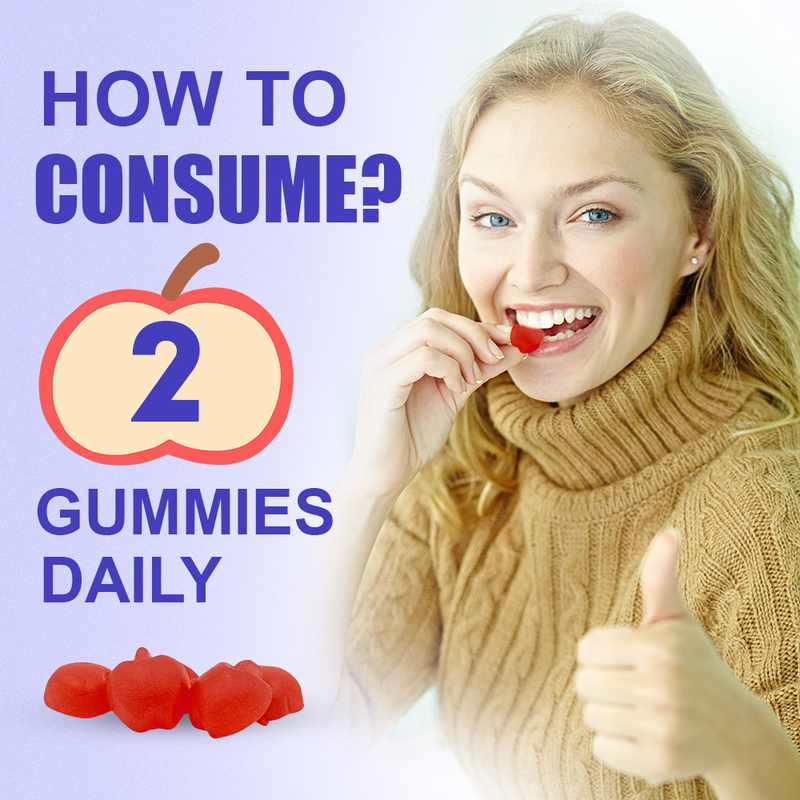 공장 사과 맛 사과 사이다 식초 젤리는 해독을 촉진합니다. 맞춤형 브랜드