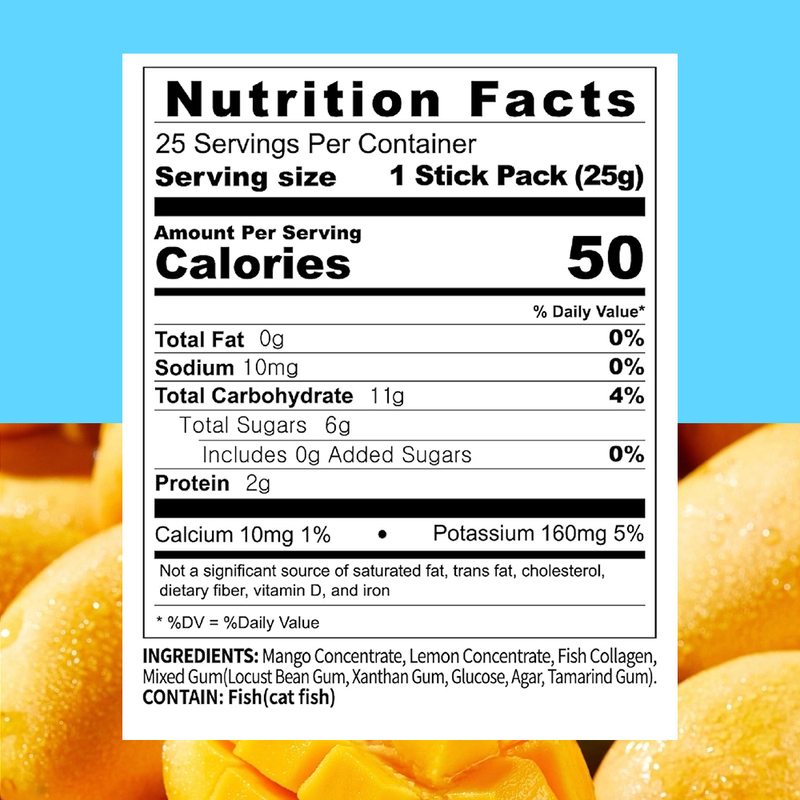 콜라겐 젤리와 망고는 관절과 뼈 건강을 증진시킵니다