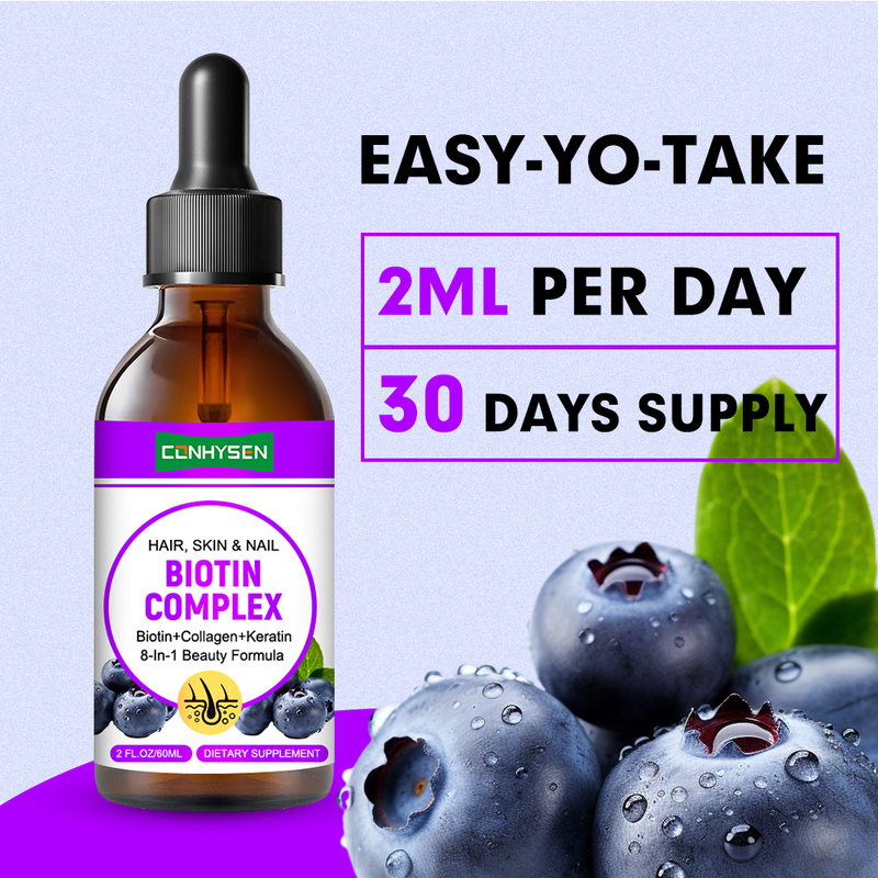 비오틴 복합 액체 방울 머리 피부 손톱 관리 지원 건강 대용 주문