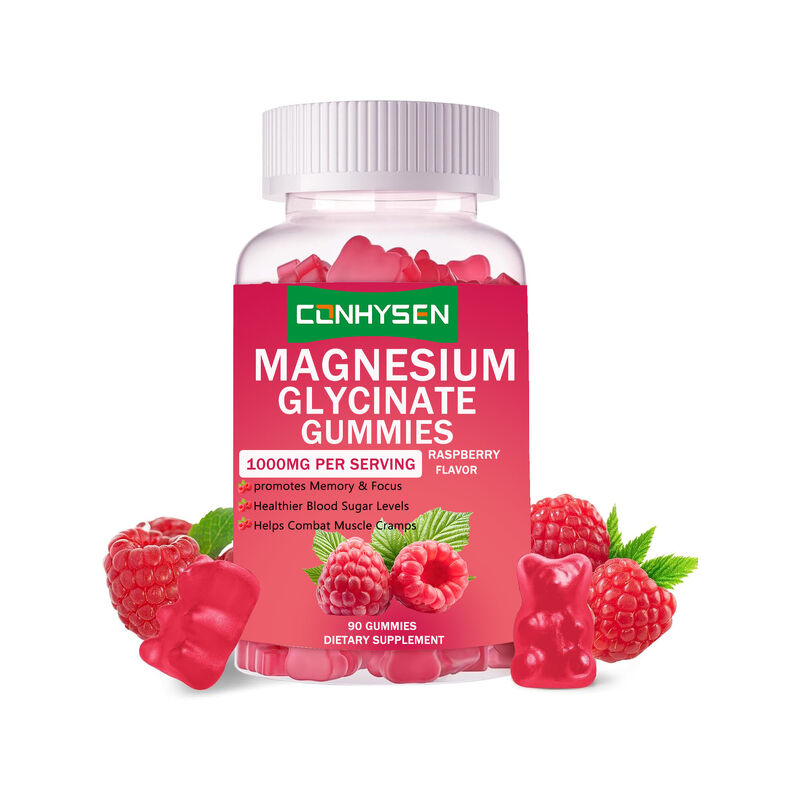 핫 셀 프라이빗 라벨 비건 비타민 D 식이 보충제 수면의 질 개선 마그네슘 글리시네이트 젤리