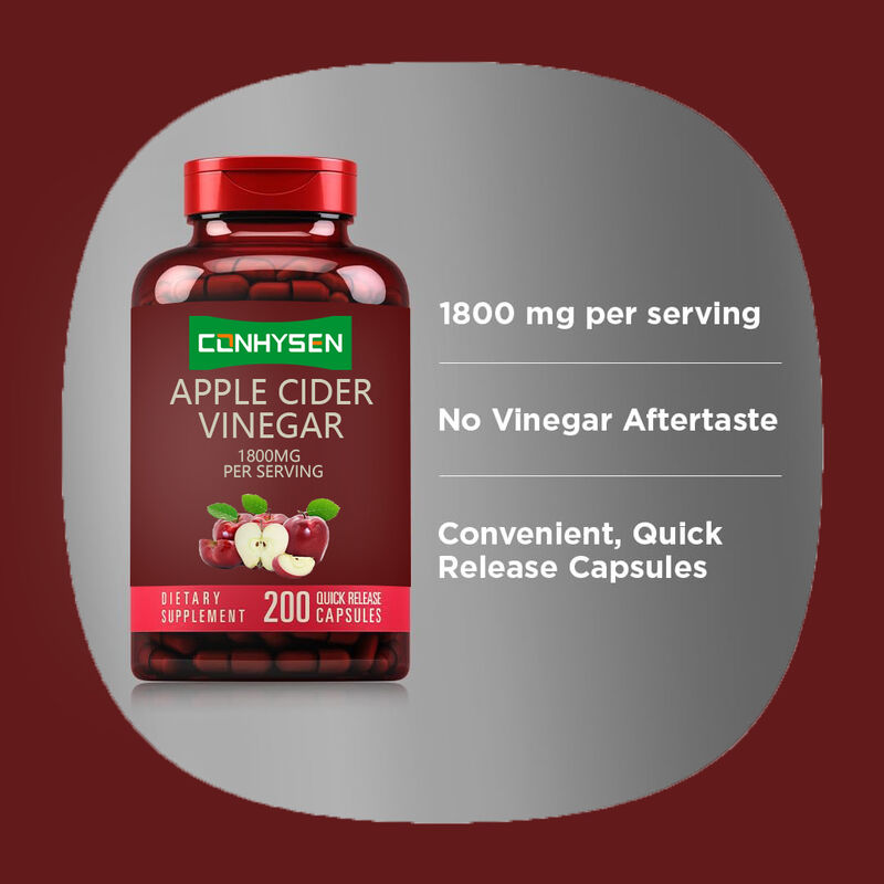 남성 여성용 OEM/ODM ACV 보충제 소화 & 해독 체중 관리 사과 식초 캡슐