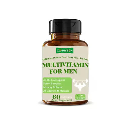 맞춤형 로고 남성용 Multivitamin 보충제 캡슐 에너지 증진 기억력