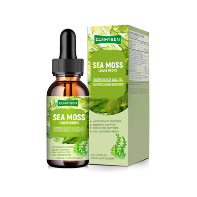 맞춤형 라벨 지원 갑상선 기능 자연 바다 모스 액체 방울 공장